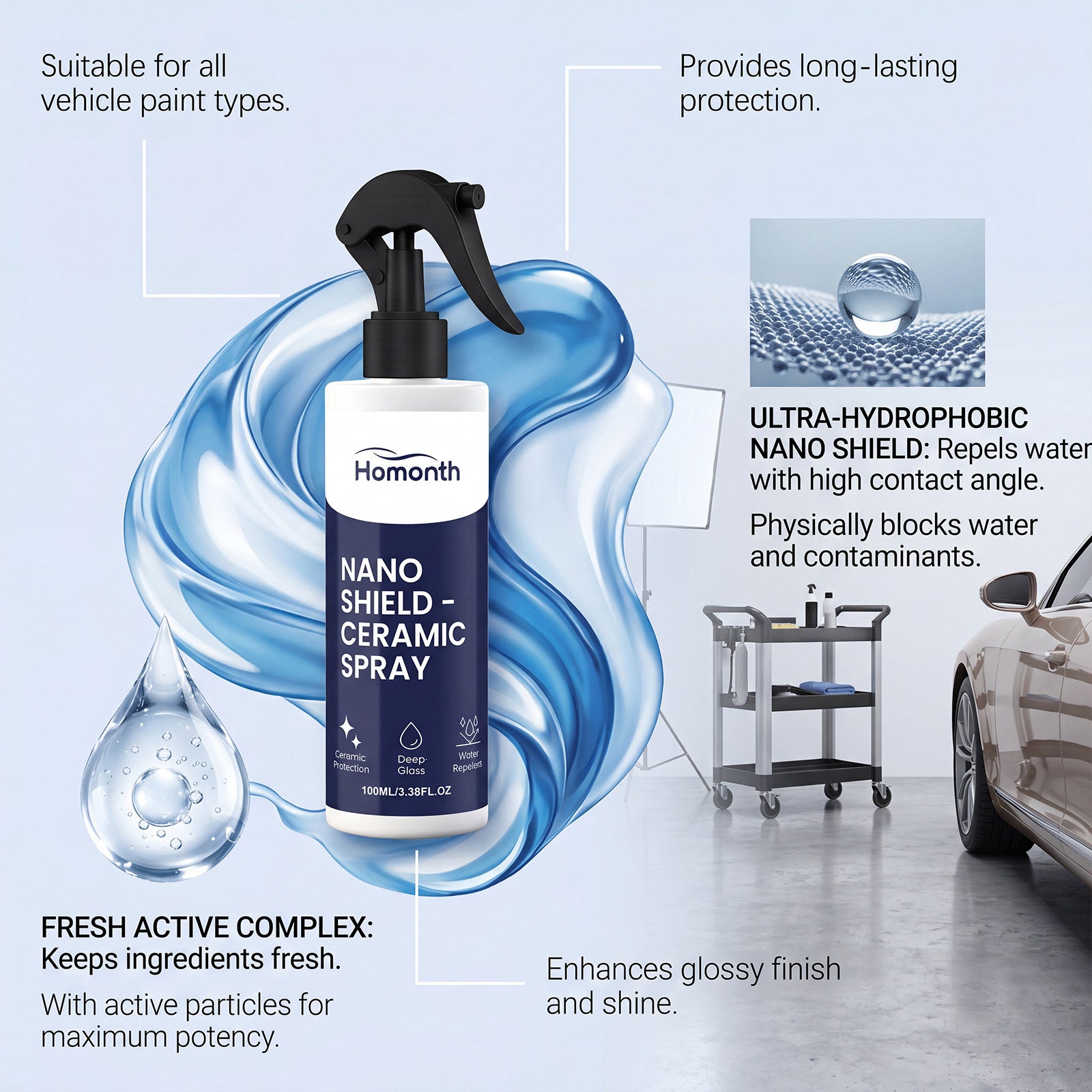 DRIVON nano ceramic paint coating spray bottle (view 3)