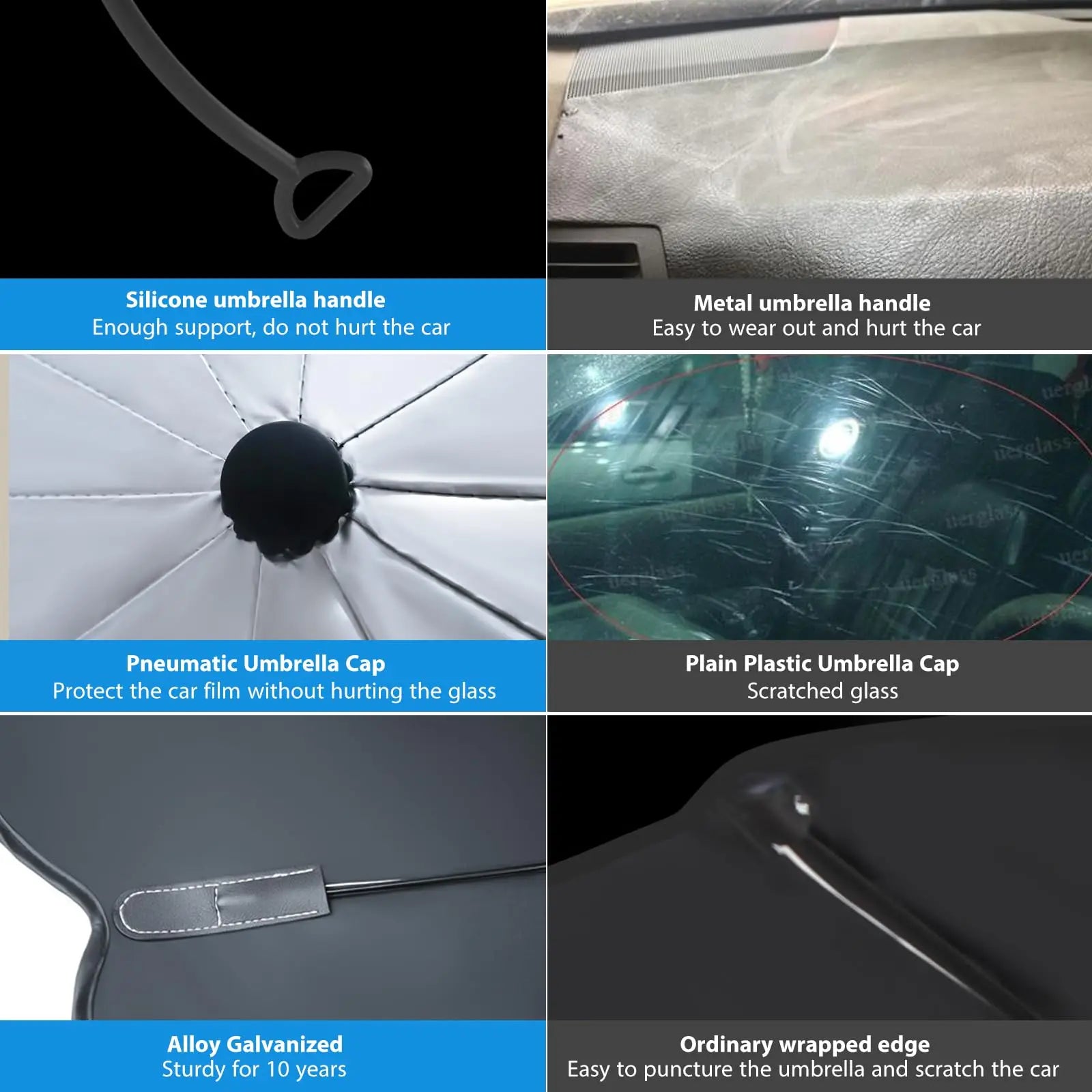 2025 Car Windshield Sunshade Foldable Umbrella Sun Shade Front Window Cover for UV Block Heat Portable Protector Parasol
